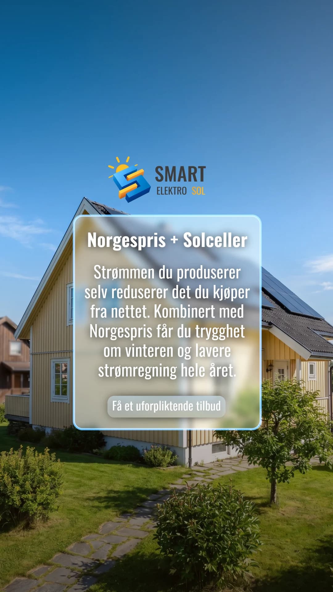 Annonse for Smart Elektro Sol: «Norgespris + solceller»